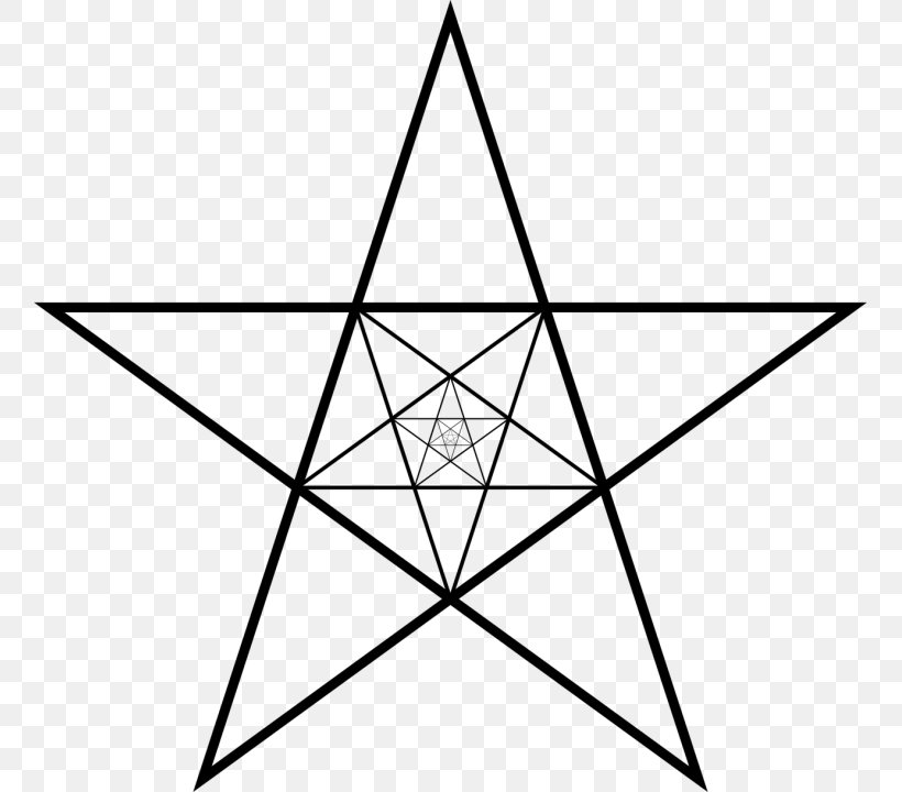 Five-pointed Star Triangle Star Polygons In Art And Culture Mathematics, PNG, 757x720px, Fivepointed Star, Area, Black And White, Geometry, Golden Ratio Download Free