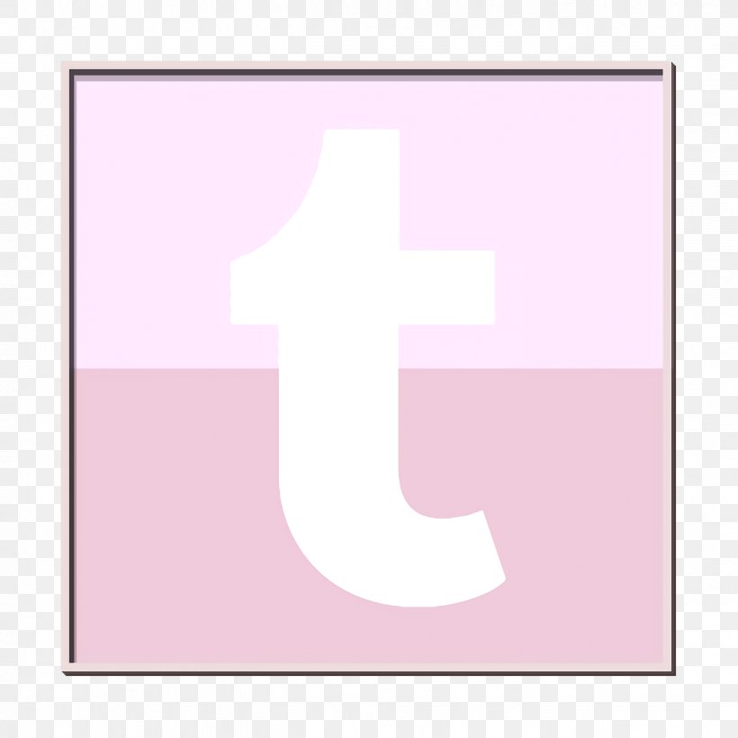 Tumblr Icon, PNG, 1238x1238px, Tumblr Icon, Cross, Number, Pink, Rectangle Download Free
