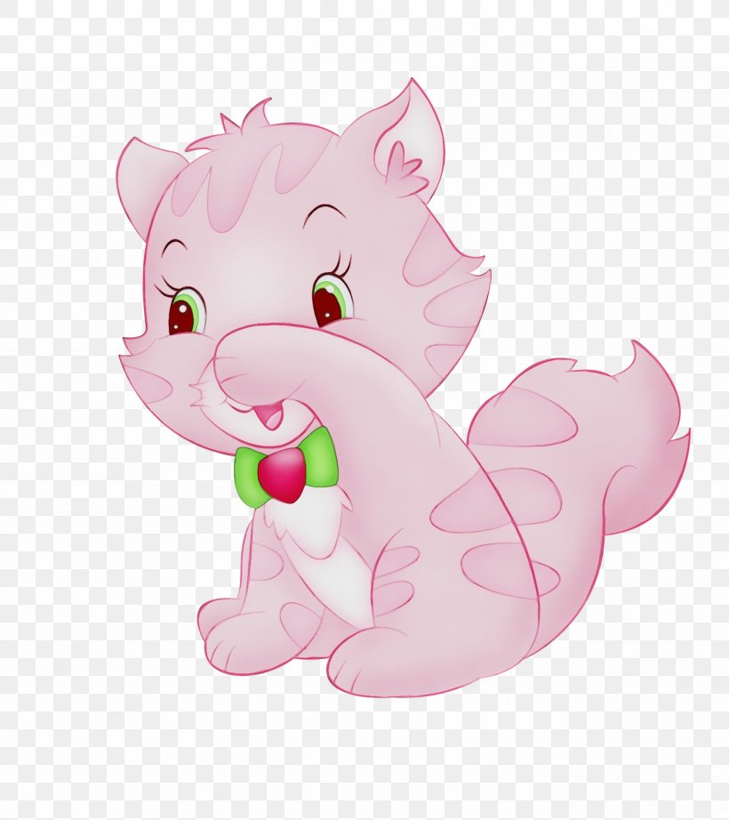 Cartoon Pink Clip Art Animal Figure Tail, PNG, 1422x1600px, Watercolor, Animal Figure, Cartoon, Paint, Pink Download Free