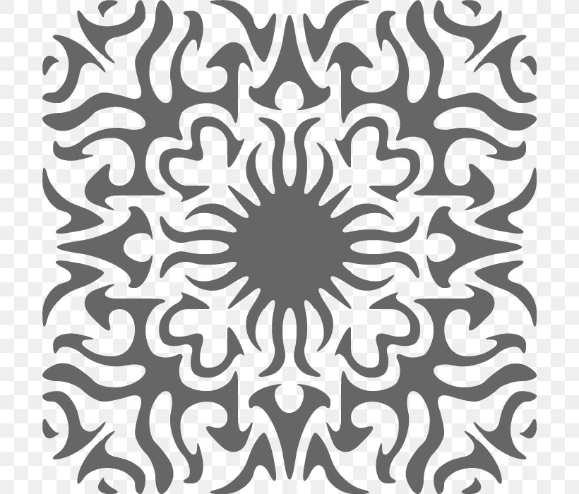 Kaleidoscope Simple Pattern Free For Commercial Us, PNG, 700x700px, Symmetry, Area, Black, Black And White, Carpet Download Free