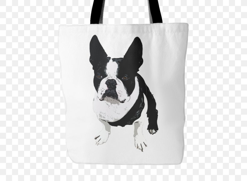 Boston Terrier Tote Bag Dog Breed, PNG, 600x600px, Boston Terrier, Bag, Boston, Breed, Carnivoran Download Free