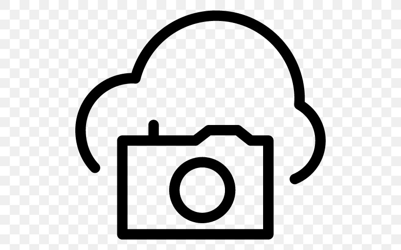 Cloud Computing Camera Photography, PNG, 512x512px, Cloud Computing, Area, Black And White, Camera, Cloud Storage Download Free