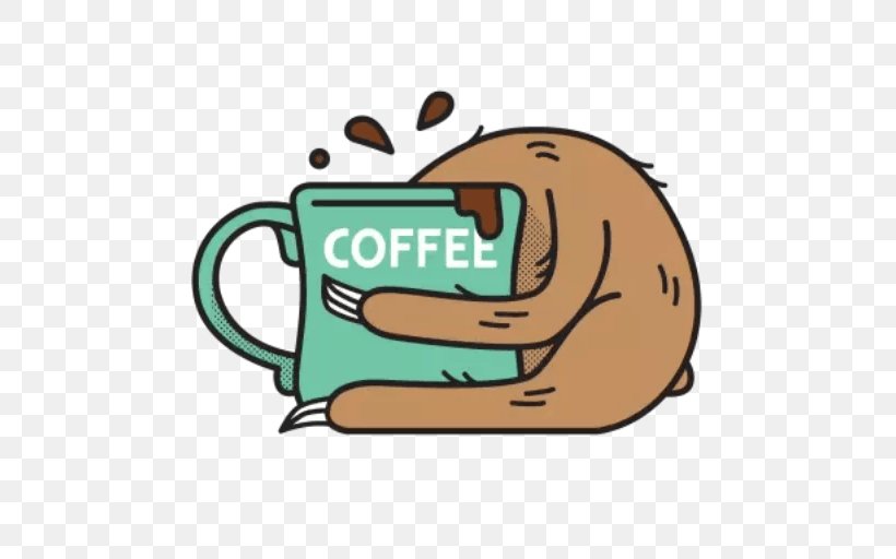 Coffee Telegram Google Allo Sticker Android, PNG, 512x512px, Coffee, Android, Area, Carnivoran, Cartoon Download Free
