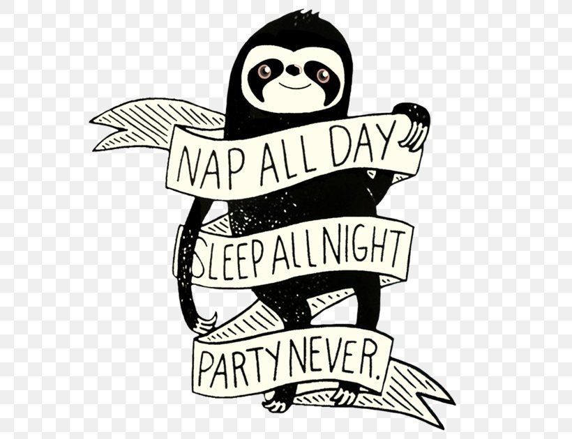 T-shirt Sloth Nap Party Sleep, PNG, 630x630px, Tshirt, Art, Balloon, Beak, Bird Download Free