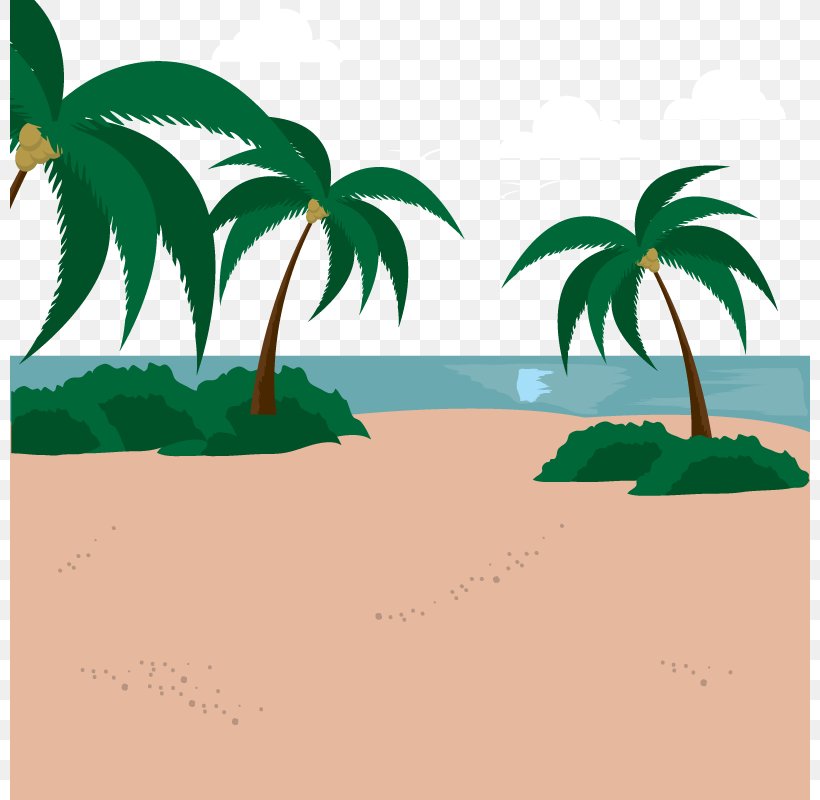 Drawing Illustration, PNG, 800x800px, Drawing, Arecales, Art, Beach, Grass Download Free