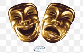 Comedy And Tragedy Masks - Gorey Mask Theatre Commedia Dellarte PNG