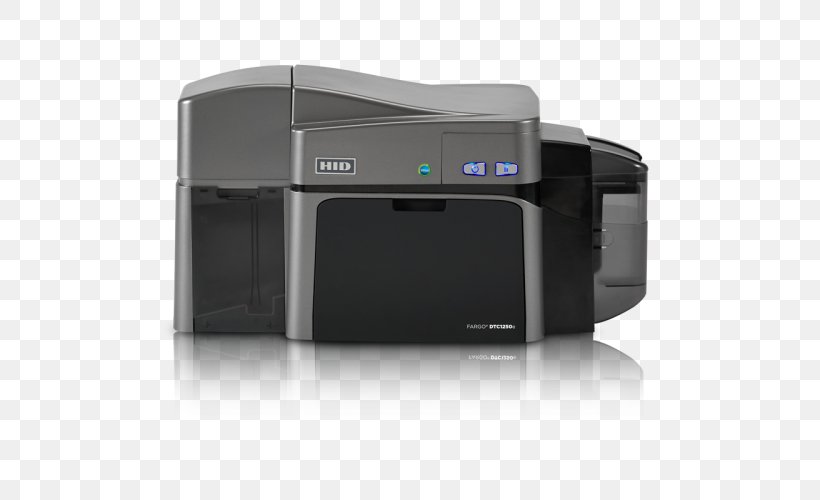 Card Printer HID Global Thermal-transfer Printing, PNG, 500x500px, Card Printer, Access Badge, Barcode, Dyesublimation Printer, Electronic Device Download Free