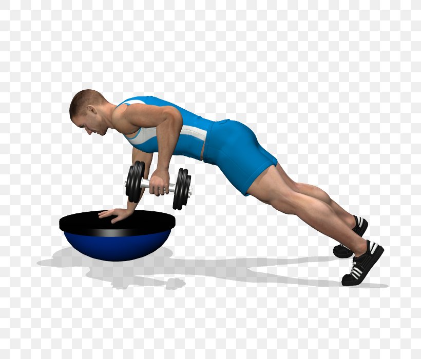 Physical Fitness BOSU Exercise Row Dumbbell, PNG, 700x700px, Physical Fitness, Abdomen, Arm, Balance, Bosu Download Free