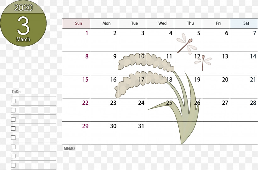 March 2020 Calendar March 2020 Printable Calendar 2020 Calendar, PNG, 3000x1982px, 2020 Calendar, March 2020 Calendar, Diagram, Line, March 2020 Printable Calendar Download Free