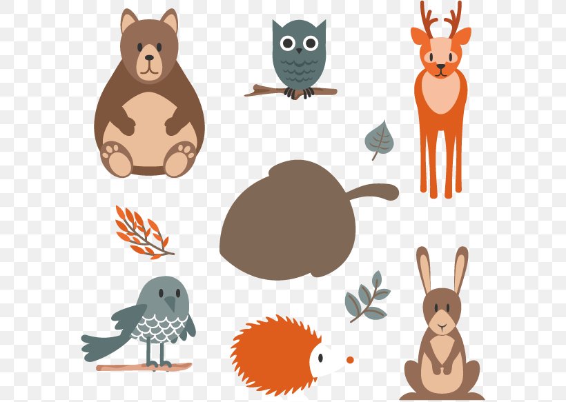 Vector Hand-drawn Cartoon Animals, PNG, 586x583px, Bird, Animal, Carnivoran, Cartoon, Clip Art Download Free