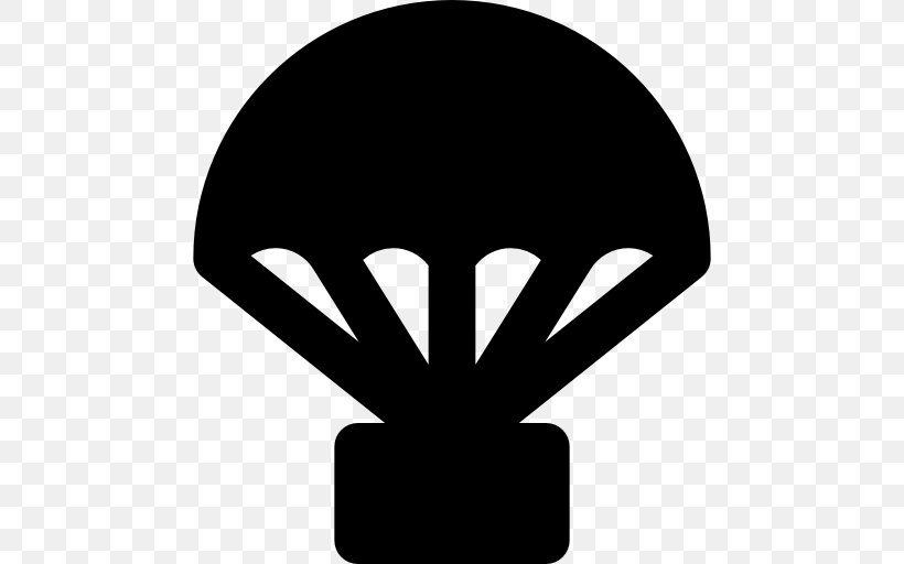 Parachute Clip Art, PNG, 512x512px, Parachute, Black, Black And White, Logo, Silhouette Download Free