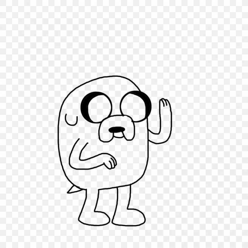 Jake The Dog Line Art Black And White Snout, PNG, 894x894px, Watercolor, Cartoon, Flower, Frame, Heart Download Free