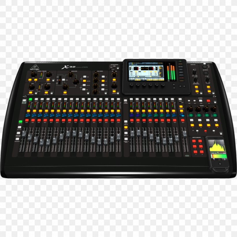 Audio Mixers Digital Mixing Console BEHRINGER X32 Professional Audio, PNG, 900x900px, Audio Mixers, Allen Heath, Audio, Audio Equipment, Audio Mixing Download Free