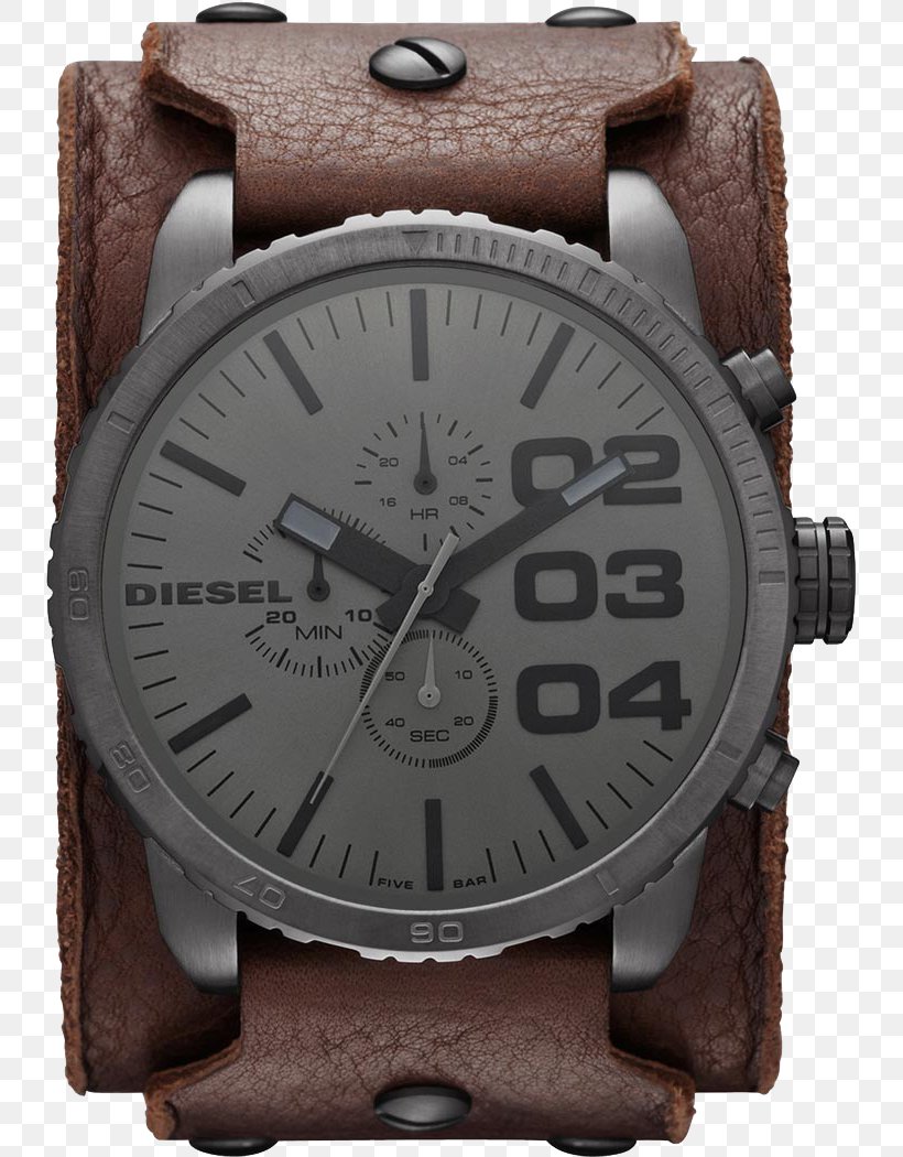 Diesel Watch Strap Leather Chronograph, PNG, 750x1050px, Diesel, Bracelet, Brand, Brown, Buckle Download Free