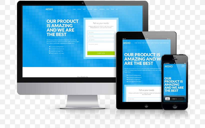 Responsive Web Design Landing Page Cyber Fox Digital Marketing, PNG, 760x515px, Responsive Web Design, Brand, Business, Communication, Computer Monitor Download Free