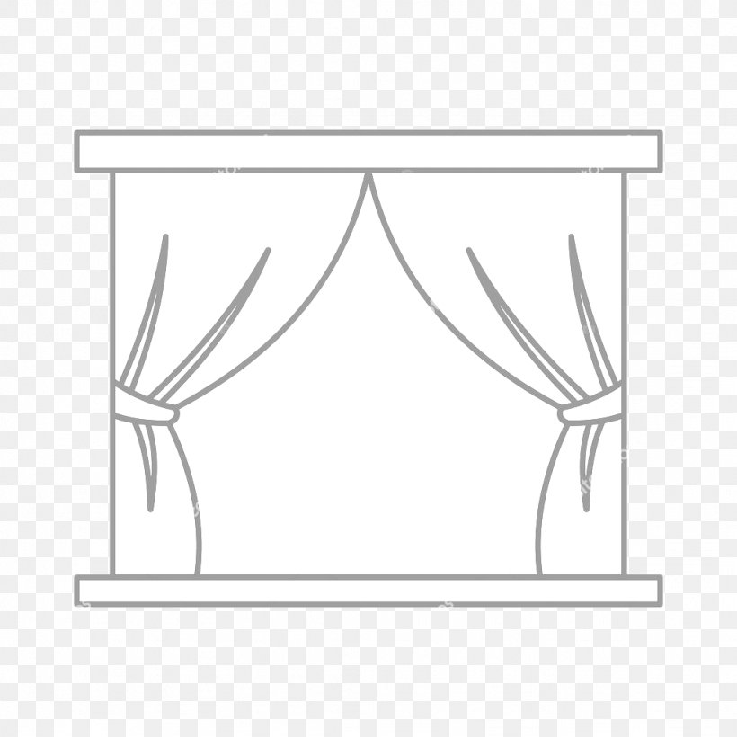 Theater Drapes And Stage Curtains Royalty-free, PNG, 1024x1024px, Theater Drapes And Stage Curtains, Antler, Area, Black, Black And White Download Free
