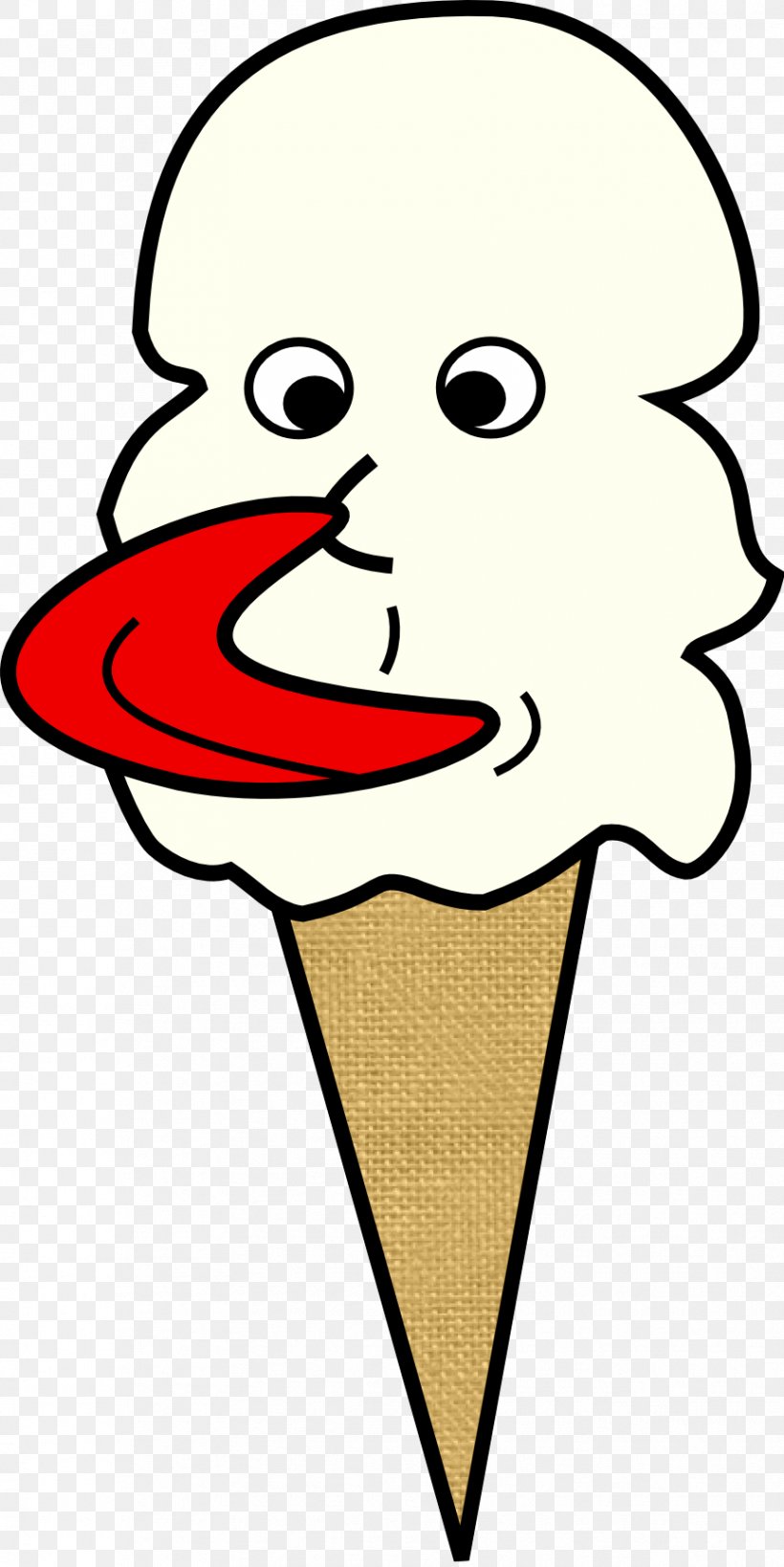 Ice Cream Cones Self-licking Ice Cream Cone Clip Art, PNG, 863x1724px, Ice Cream Cones, Area, Art, Artwork, Cheek Download Free