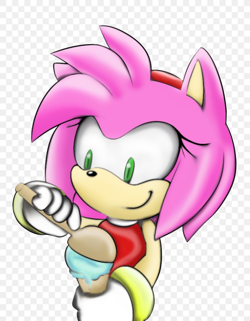 Amy Rose Ice Cream Ariciul Sonic Sonic The Hedgehog, PNG, 813x1055px, Watercolor, Cartoon, Flower, Frame, Heart Download Free