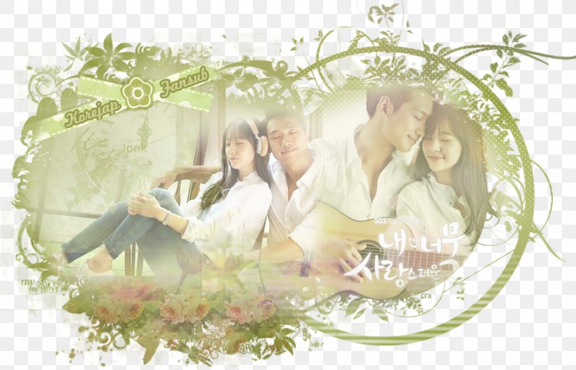 Korean Drama Floral Design South Korea Desktop Wallpaper, PNG, 894x575px,  Watercolor, Cartoon, Flower, Frame, Heart Download