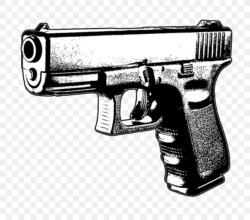 Firearm Shooting Pistol Trigger Handgun, PNG, 720x720px, Firearm, Air Gun, Benchrest Shooting, Black And White, Bullet Download Free