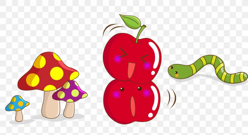 Fruit Apple Mushroom Clip Art, PNG, 1100x600px, Fruit, Apple, Cartoon, Fictional Character, Food Download Free