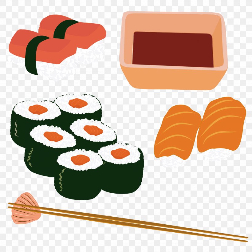 History Of Sushi Japanese Cuisine Sashimi Seafood, PNG, 2500x2500px, Sushi, Asian Food, Bowl, California Roll, Chopsticks Download Free
