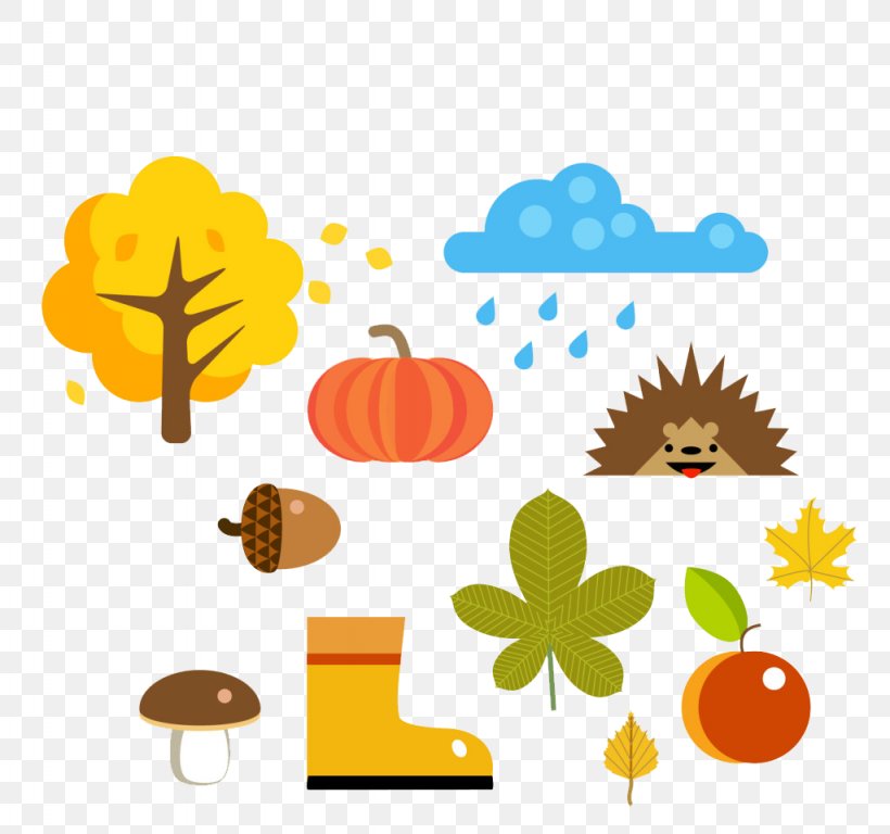 Autumn Euclidean Vector Icon, PNG, 1024x960px, Autumn, Artwork, Cloud, Drawing, Flower Download Free