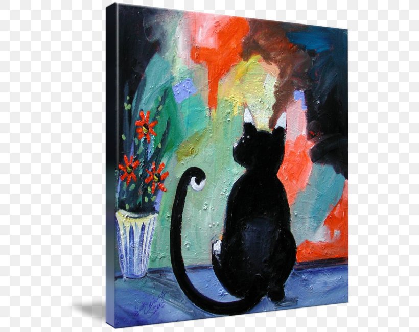 Black Cat Modern Art Acrylic Paint Painting, PNG, 559x650px, Black Cat, Acrylic Paint, Acrylic Resin, Art, Artwork Download Free