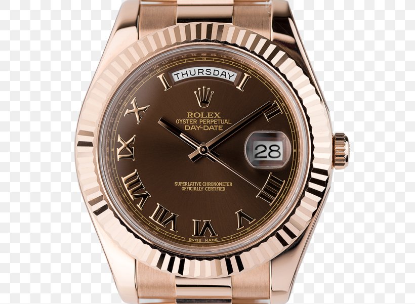 Watch Strap Rolex Day-Date SwissLuxury.Com Rolex Watches, PNG, 600x601px, Watch, Brand, Brown, Chocolate, Dial Download Free