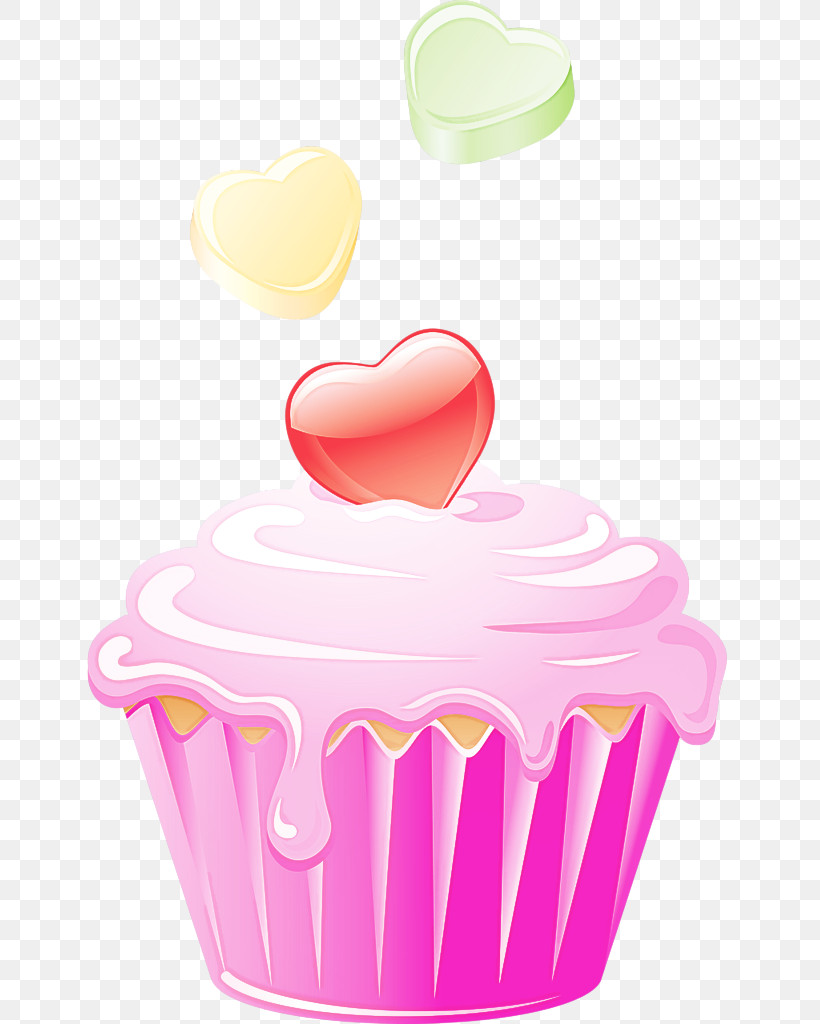 Baking Cup Pink Cupcake Heart Icing, PNG, 647x1024px, Baking Cup, Baked Goods, Baking, Buttercream, Cake Download Free