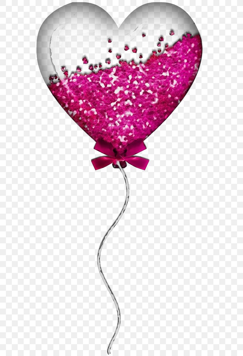 Balloon Pink Party Supply Violet Heart, PNG, 600x1200px, Watercolor, Balloon, Heart, Magenta, Paint Download Free