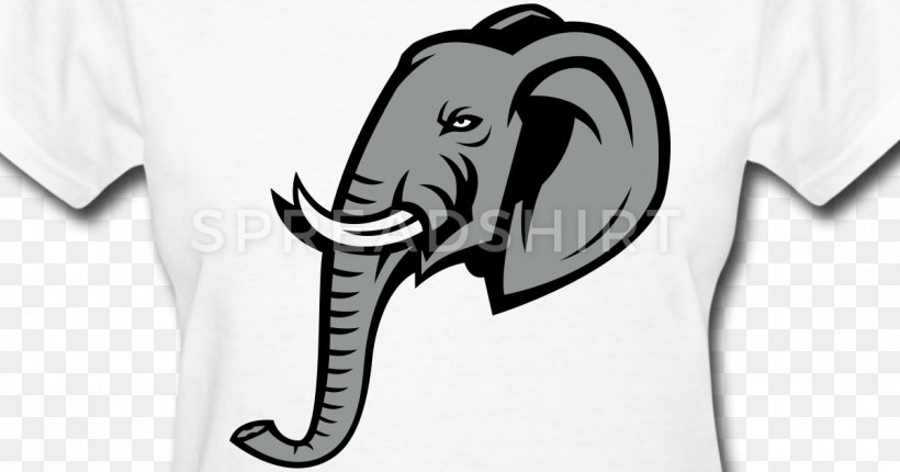 T-shirt Logo Elephants Vector Graphics Clip Art, PNG, 1200x630px, Tshirt, African Elephant, Black, Black And White, Brand Download Free