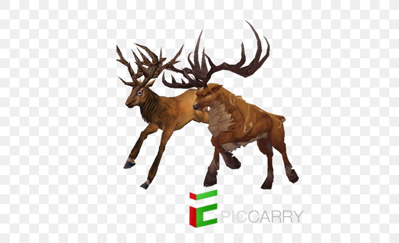 Reindeer Warlords Of Draenor Red Deer Elk, PNG, 500x500px, Reindeer, Animal, Antler, Deer, Deer Forest Download Free