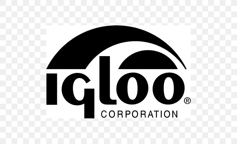 Igloo Logo, PNG, 500x500px, Igloo, Area, Black And White, Brand, Decal Download Free