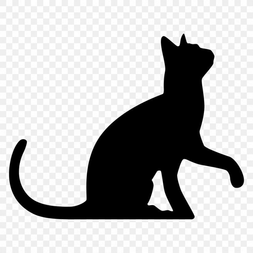 Black Cat Kitten Clip Art, PNG, 1000x1000px, Cat, Art, Black, Black And White, Black Cat Download Free