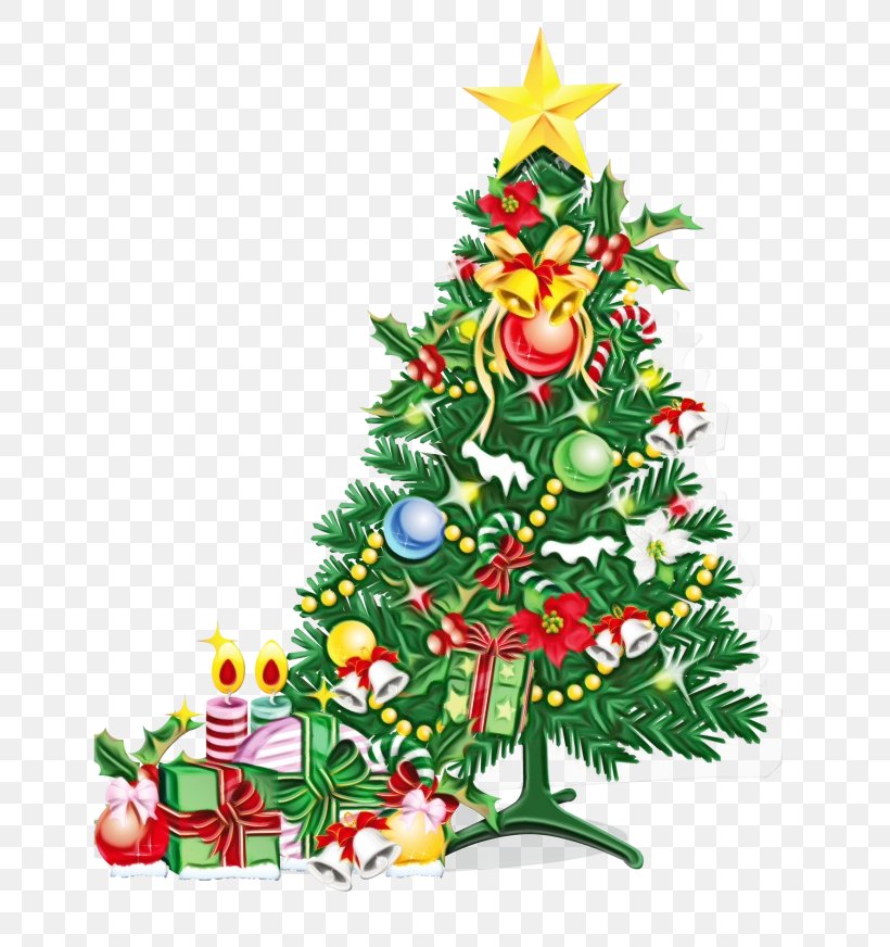 Christmas Tree, PNG, 700x872px, Watercolor, Christmas, Christmas Decoration, Christmas Eve, Christmas Ornament Download Free