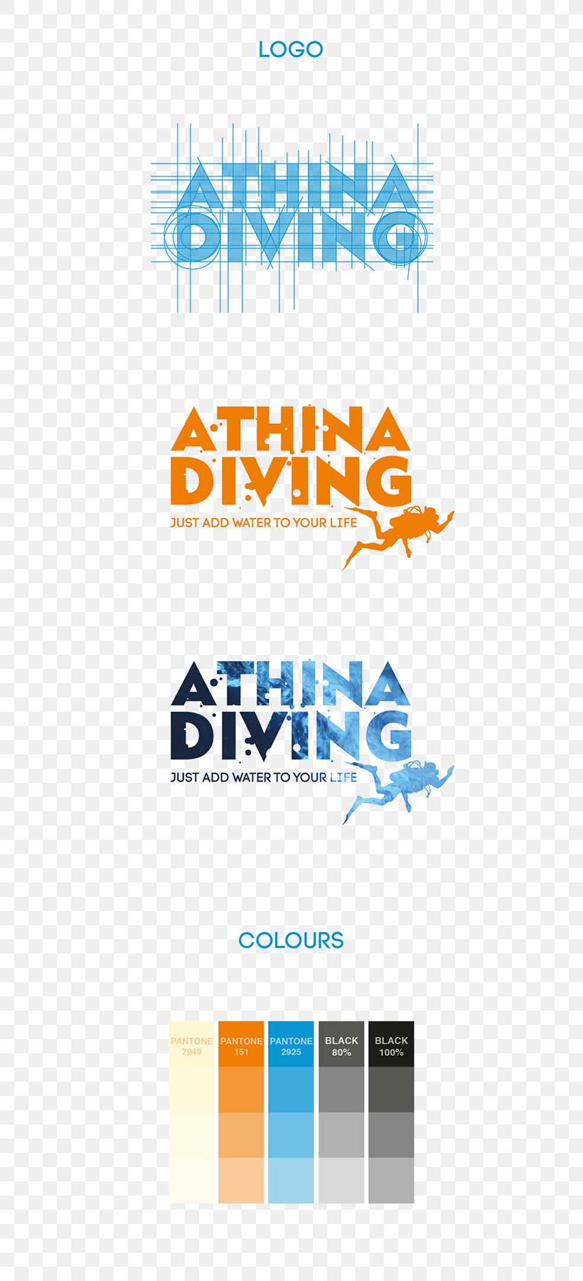 Logo Wall Decal Scuba Diving Underwater Diving, PNG, 600x1800px, Logo, Area, Blue, Brand, Decal Download Free