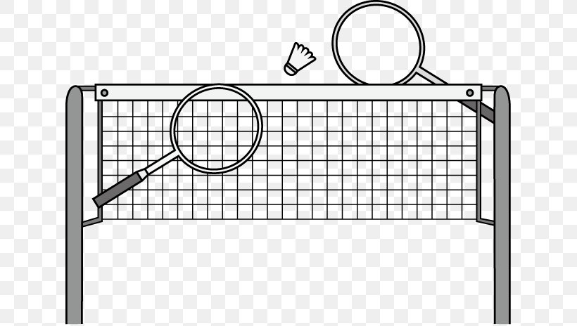 Badminton Volleyball Net Clip Art, PNG, 633x464px, Badminton, Area, Badmintonracket, Black, Black And White Download Free