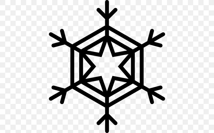 Snowflake Shape, PNG, 512x512px, Snowflake, Artwork, Black And White, Christmas, Freezing Download Free