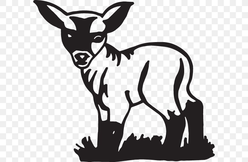 Cattle Calf Wall Decal Sticker, PNG, 600x535px, Cattle, Artwork, Black, Black And White, Calf Download Free