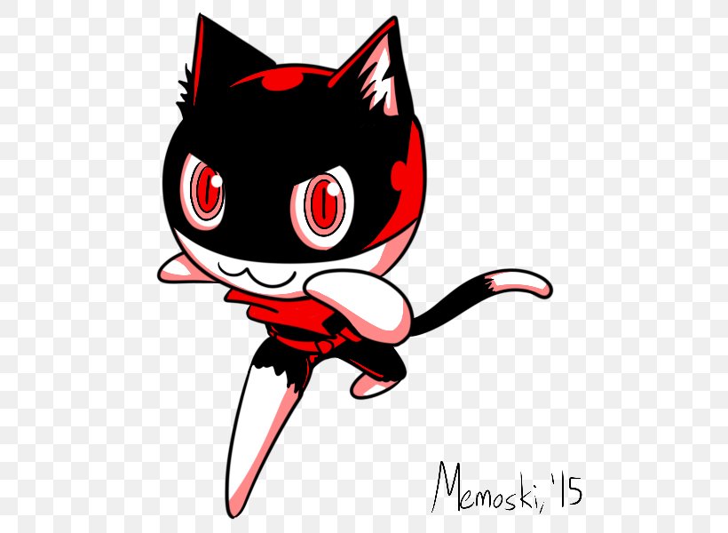 Whiskers Persona 5 Kitten Shin Megami Tensei: Persona 3 Cat, PNG, 600x600px, Watercolor, Cartoon, Flower, Frame, Heart Download Free
