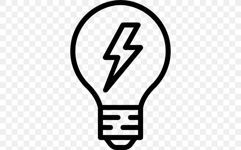 Incandescent Light Bulb Electricity Lighting, PNG, 512x512px, Light, Area, Black And White, Brand, Electric Light Download Free