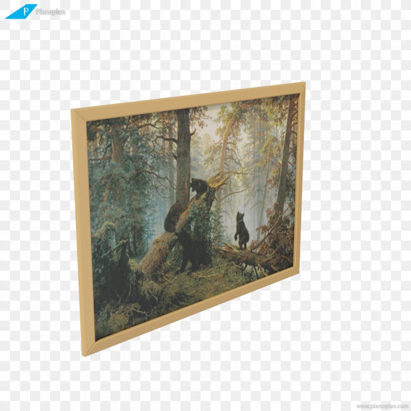 Morning In A Pine Forest Painting American Black Bear Canvas, PNG, 1000x1000px, Morning In A Pine Forest, American Black Bear, Bear, Canvas, Canvas Print Download Free