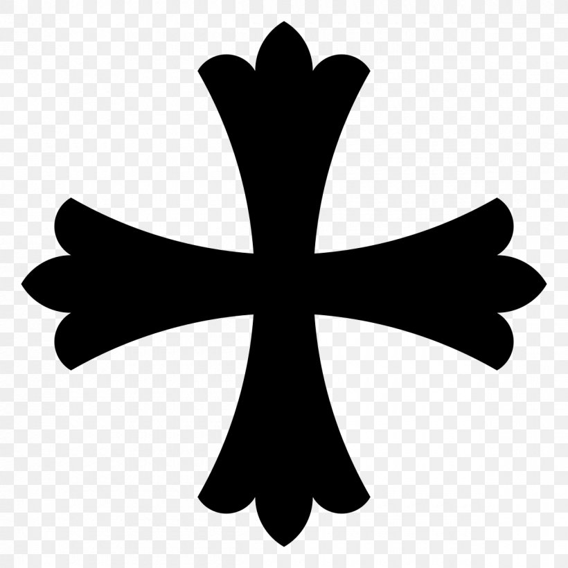 Christian Cross Variants Crosses In Heraldry Shape, PNG, 1200x1200px, Christian Cross, Black And White, Christian Cross Variants, Cross, Cross Fleury Download Free