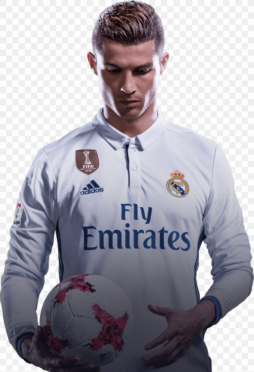 Cristiano Ronaldo FIFA 18 FIFA 17 FIFA 16 Real Madrid C.F., PNG, 933x1368px, Cristiano Ronaldo, Ball, Blue, Clothing, Ea Sports Download Free