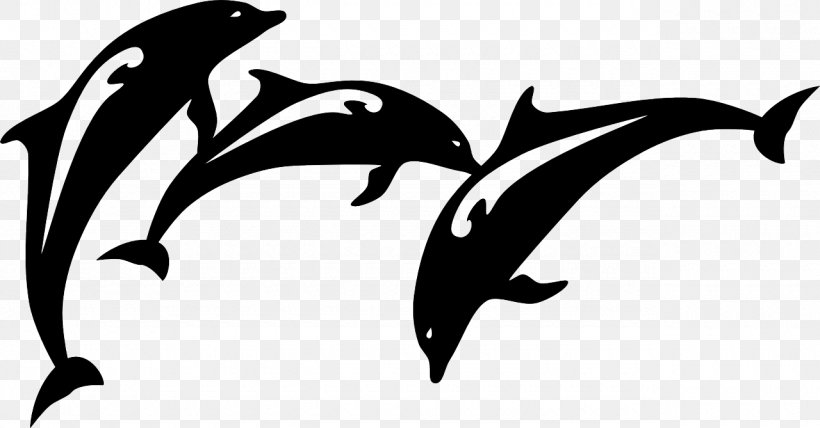 Spinner Dolphin Wall Decal Sticker Clip Art, PNG, 1280x669px, Spinner Dolphin, Artwork, Beak, Bird, Black And White Download Free