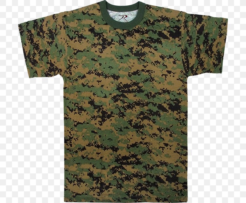 T-shirt U.S. Woodland Multi-scale Camouflage Military Camouflage, PNG, 700x679px, Tshirt, Army Combat Uniform, Battle Dress Uniform, Battledress, Camouflage Download Free