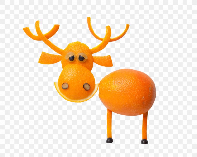 Mandarin Orange Reindeer Fruit, PNG, 1024x818px, Orange, Creativity, Deer, Designer, Food Download Free
