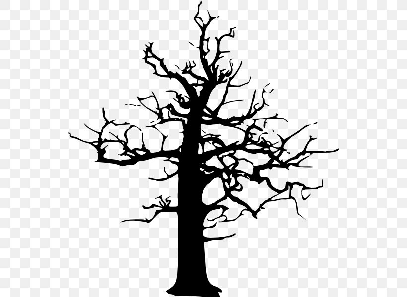 Tree Snag Clip Art, PNG, 546x599px, Tree, Black And White, Branch, Cdr, Drawing Download Free