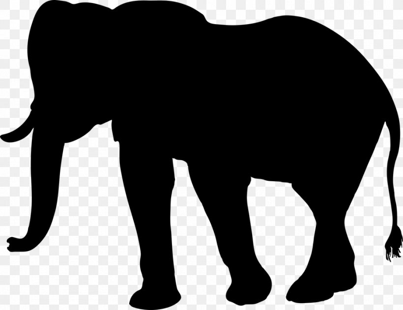 African Elephant Silhouette Clip Art, PNG, 935x720px, African Elephant, Asian Elephant, Big Cats, Black, Black And White Download Free